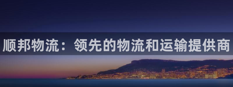 28圈注册官网：顺邦物流：领先的物流