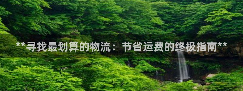 28圈预测：**寻找最划算的物流：节